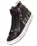 philipp plein chaussure tete de mort zipper black